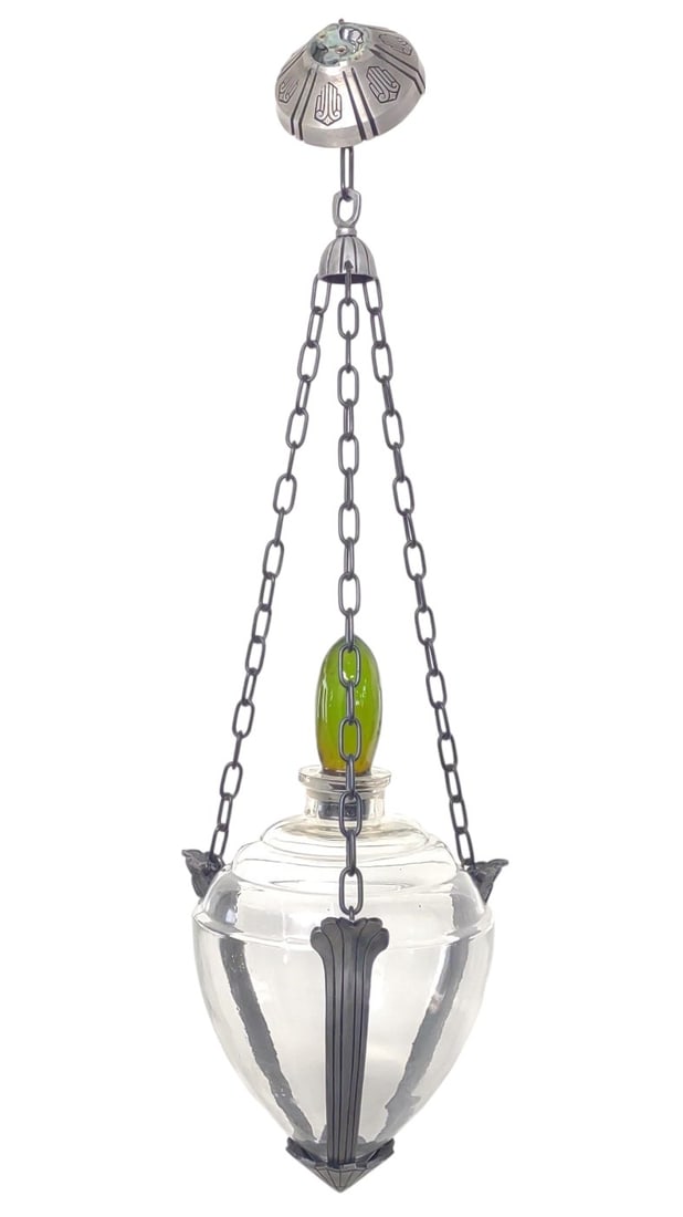 Art Deco Hanging Apothecary Show Globe w/ Stopper (1 of 8)