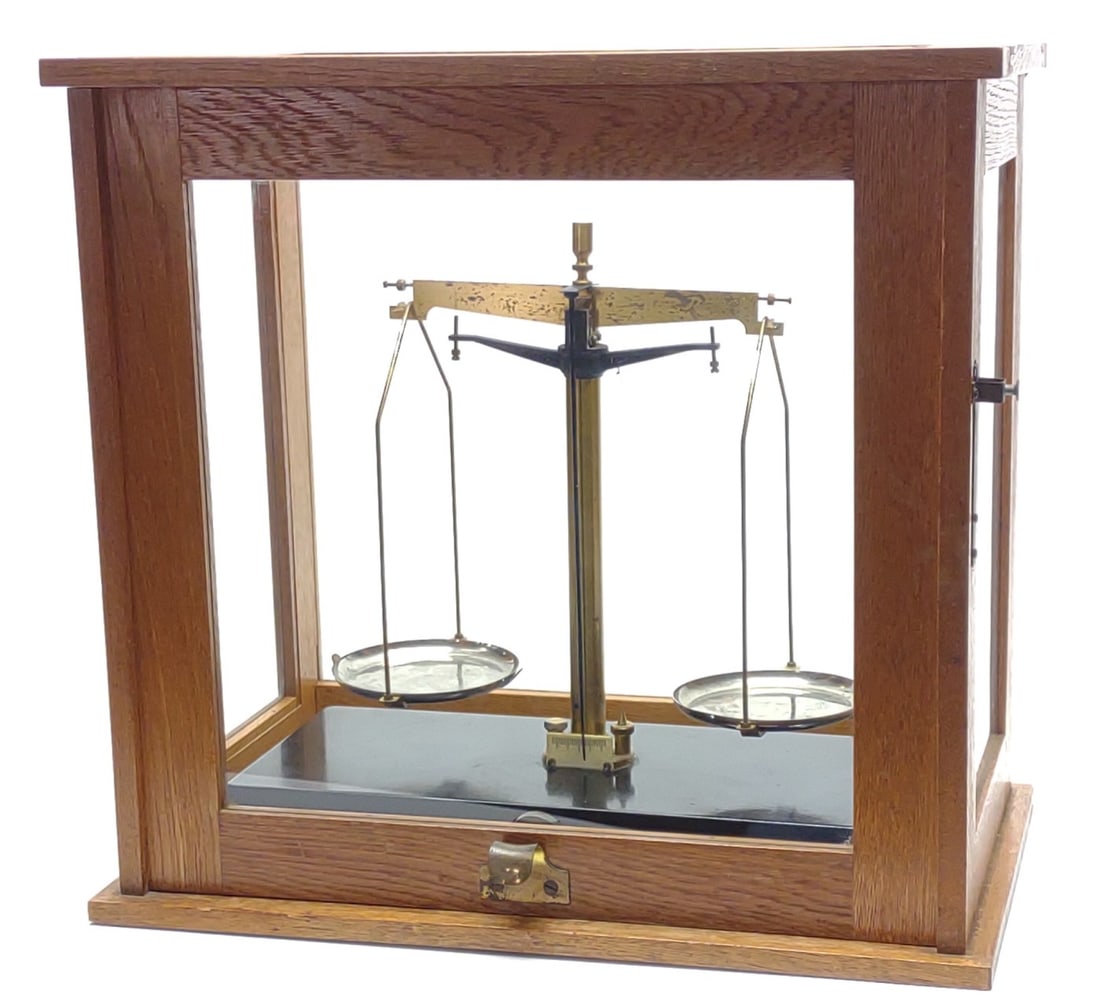 Antique Scientific Balance Scale in Wood Case (1 of 12)