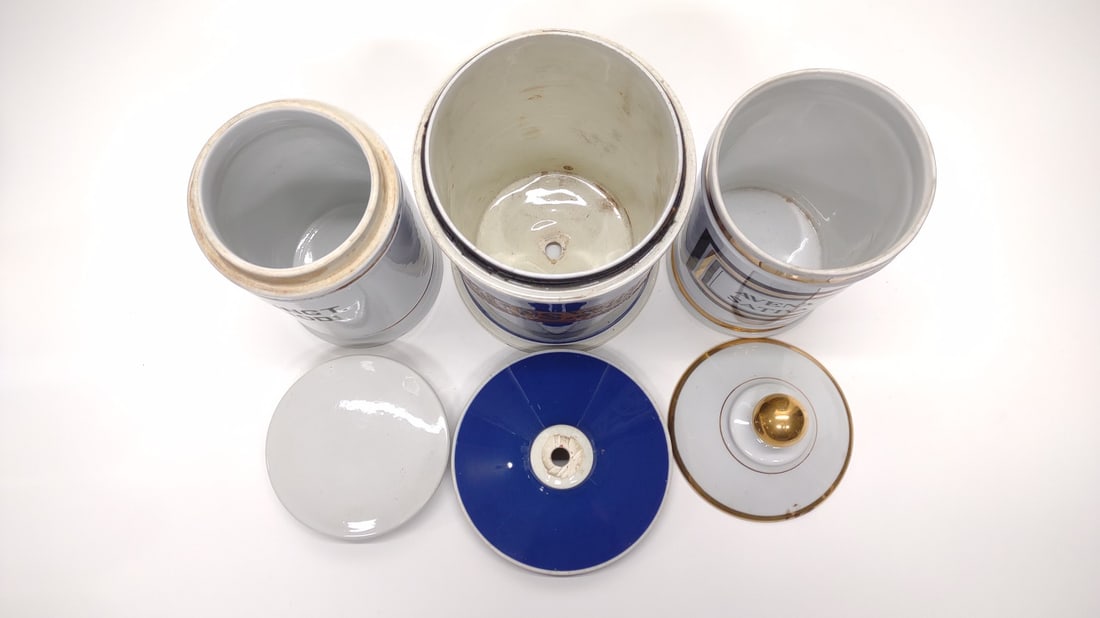 7 Ceramic Apothecary Pharmacy Jars - 4