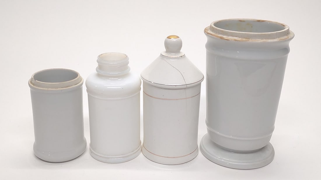 7 Ceramic Apothecary Pharmacy Jars - 9