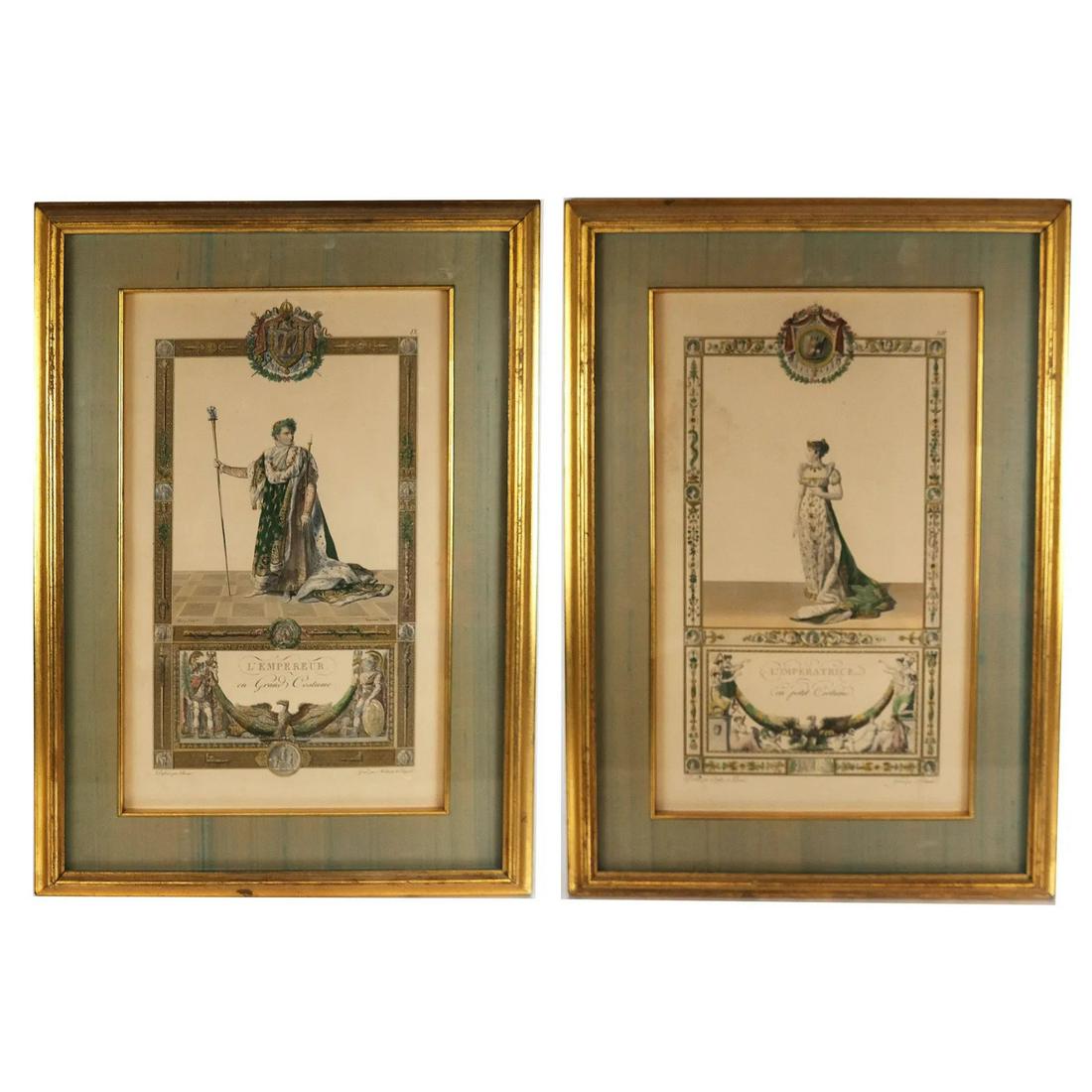 PAIR OF FRAMED ETCHINGS OF NAPOLEON & JOSEPHINE (1 of 13)