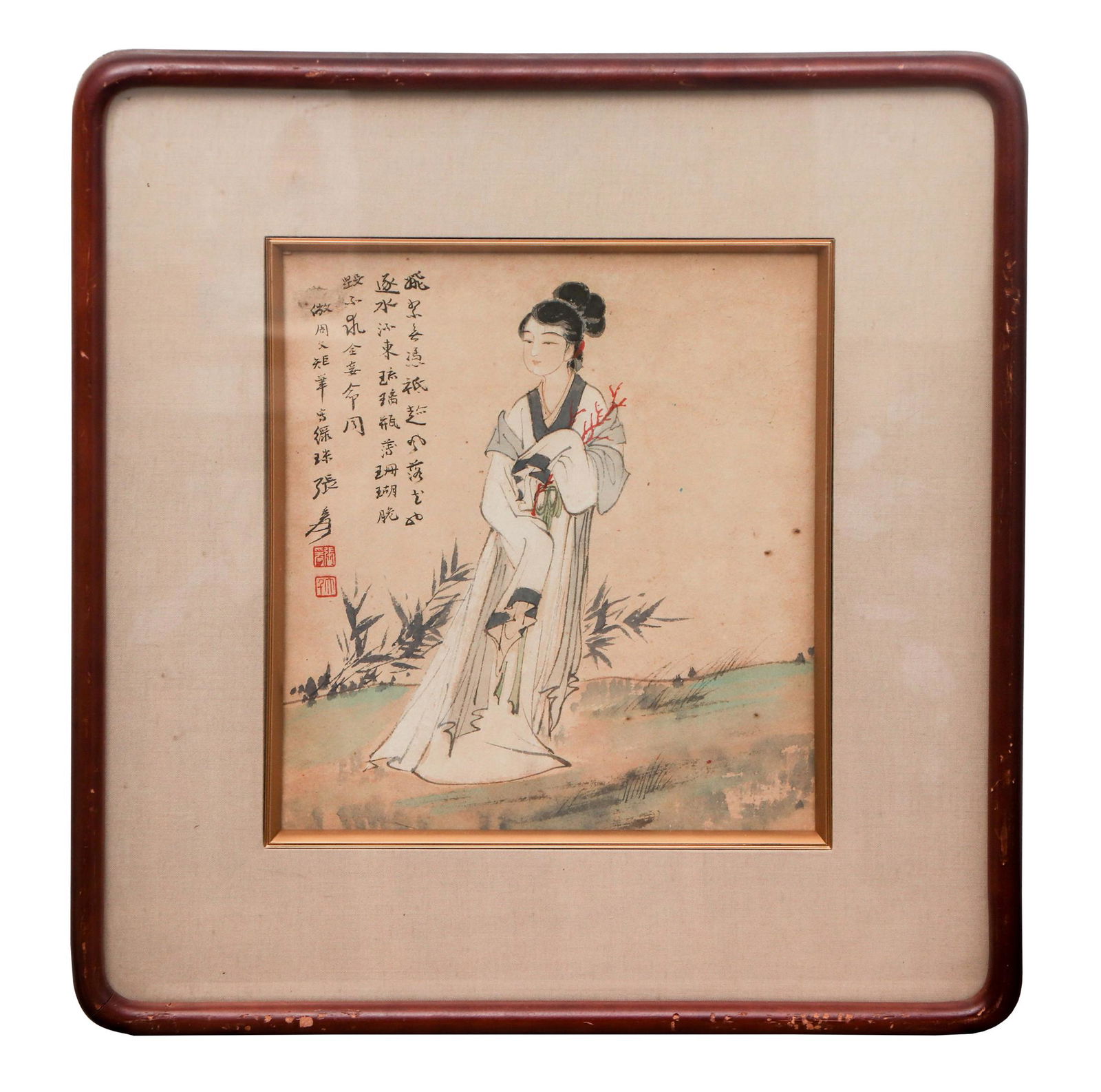 A CHINESE PAINTING OF LONG ELIZA SIGNED ZHANG DAQIAN (1 of 1)