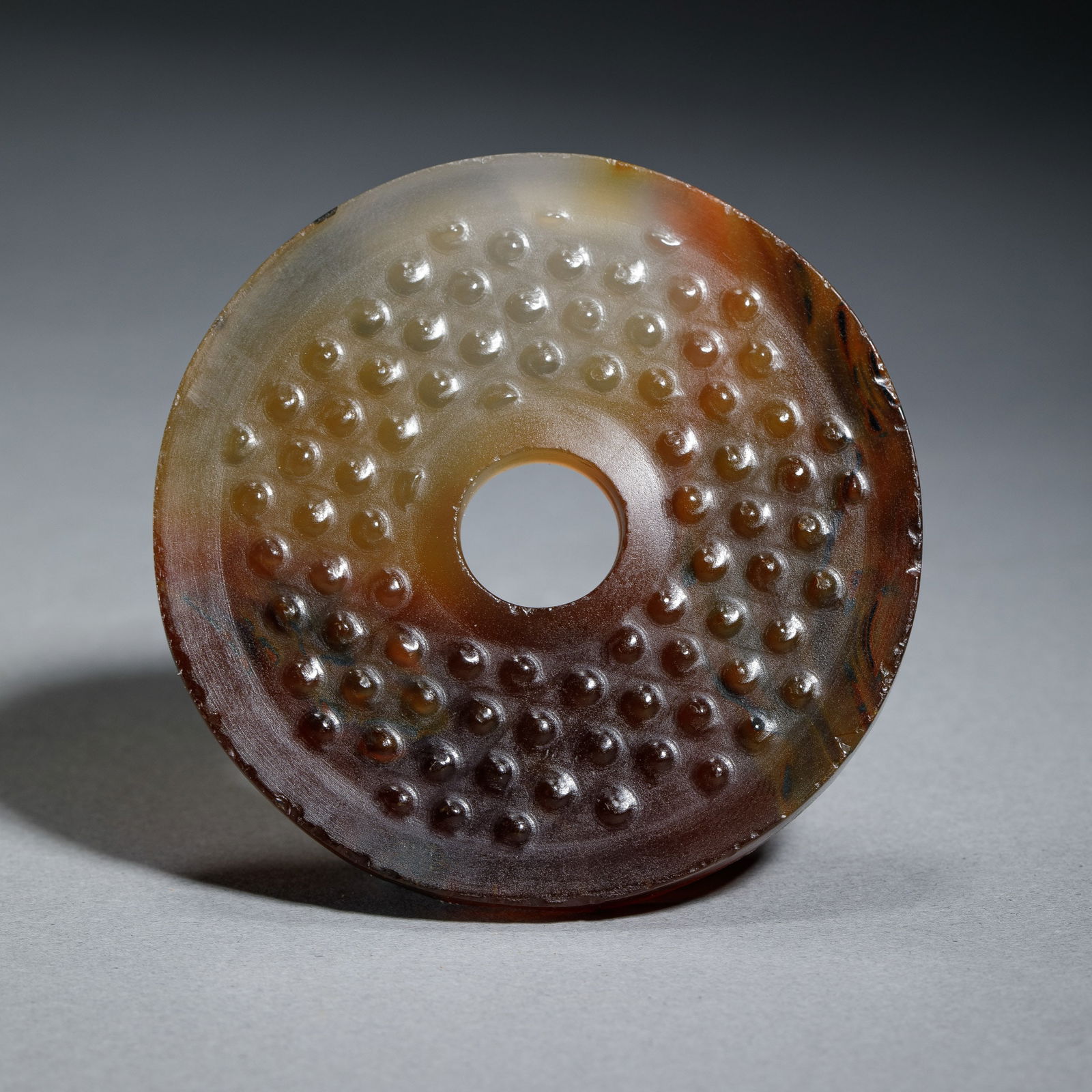 A JADE CARVING OF DISC BI (1 of 8)