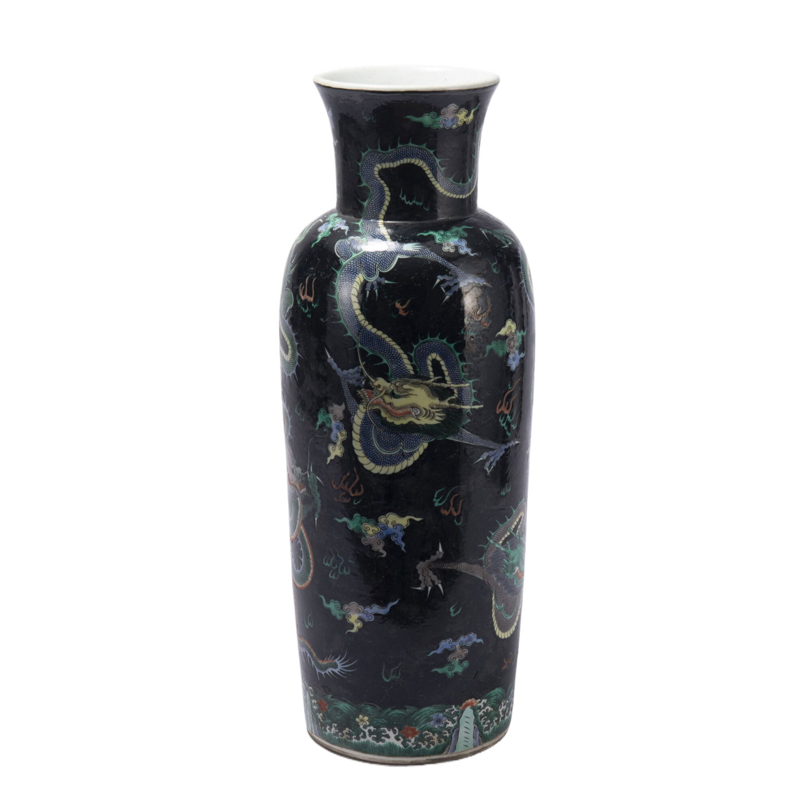 A CHINESE WUCAI GLAZE DRAGON VASE (1 of 9)