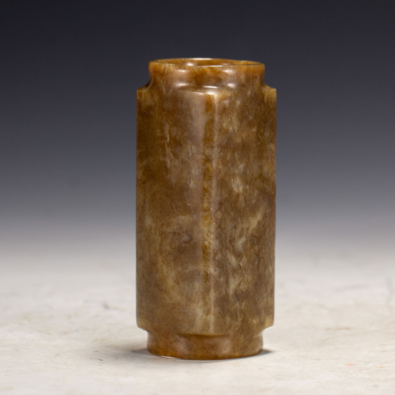 A CARVED JADE CONG (1 of 7)