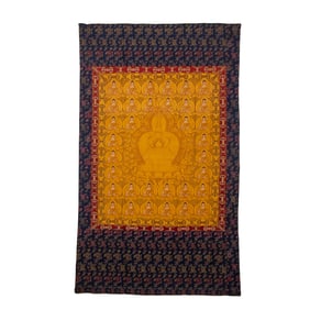 AN EMBROIDERED TANGKA OF STUPA