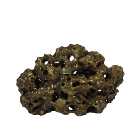 A CARVED JADE LITERATI ROCK