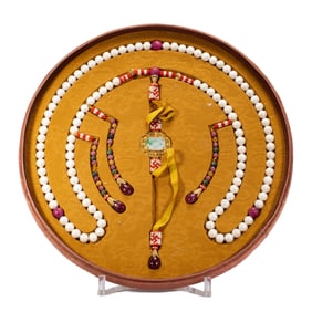 A CHINESE IMPERIAL PEARL ROSARY CHAOZHU