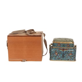 A CLOISONNE ENAMEL HAND WARMER