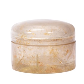 A ROCK CRYSTAL BOX WITH COVER