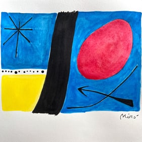 COMPOSITION SIGNED JOAN MIRO