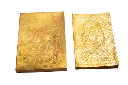 A SILVER-GILT BUDDHIST ALBUM