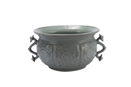 A RU TYPE GLAZE PORCELAIN DOUBLE HANDLE JAR,SONG