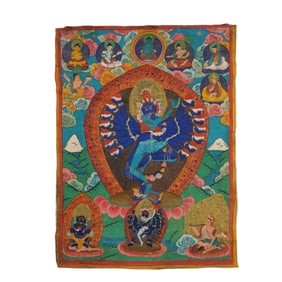 A tibetan thangka of CAKRASAMVARA