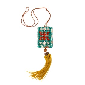 A WEAVED BEADS LONGEVITY PENDANT