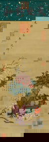 A CHINESE PAINTING OF FLOWERS AND ANTIQUES SIGNED EMPRESS CIXI