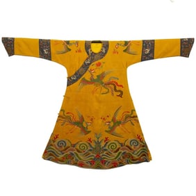 A FINE CHINESE IMPERIAL KESI EMBROIDERED PHOENIX ROBE