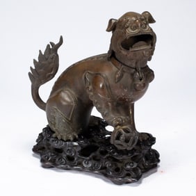 A BRONZE MYTHICAL BEAST