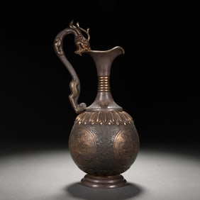 A SILVER PARTLY GILT EWER