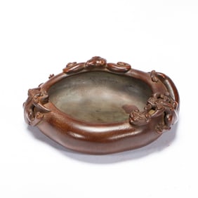 A CARVED BAMBOO WASHER