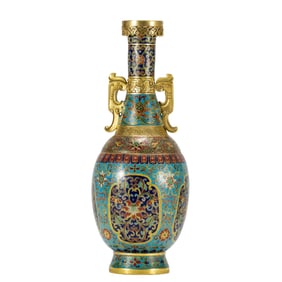 A CLOISONNE ENAMEL VASE