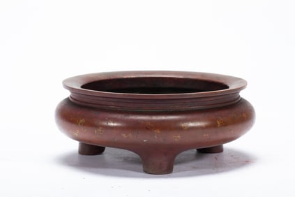 A BRONZE TRINITY CENSER