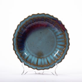 A CLOISONNE ENAMEL PLAQUES INLAID WOODEN GARDEN STOOL