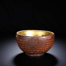 A CARVED BAMBOO BOWL
