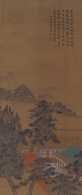 A CHINESE PAINTING OF PALACE SIGNED LIU SONGNIAN