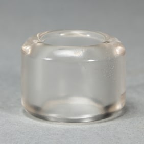 A ROCK CRYSTAL ARCHER RING
