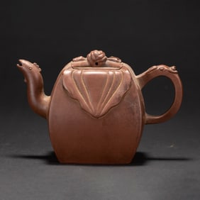 A YIXING GLAZE ZISHA TEAPOT