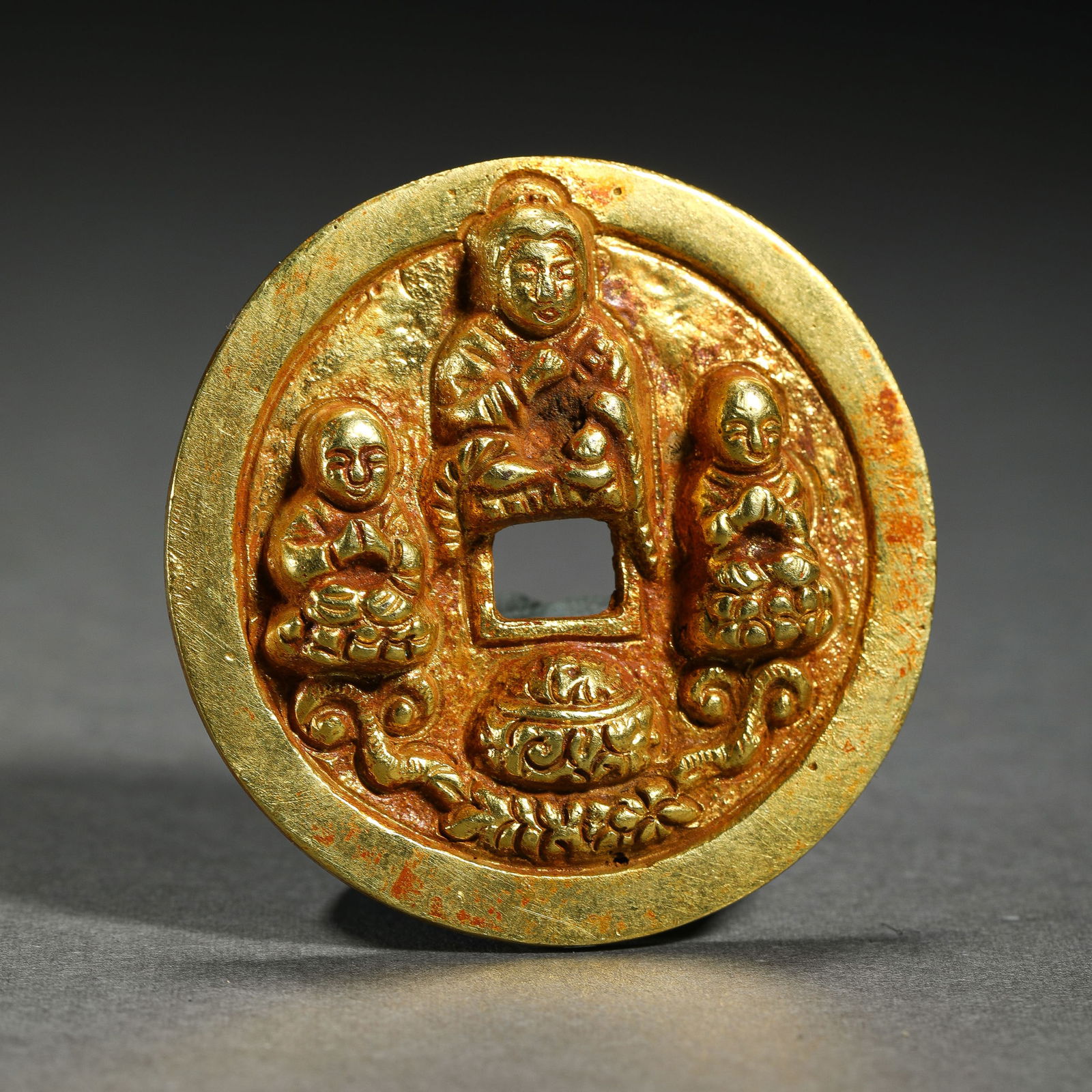 A VERY RARE SILVER-GILT ALTER COIN (1 of 6)