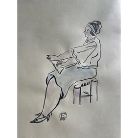 UNTITLED SEATED WOMAN SIGNED SANYU