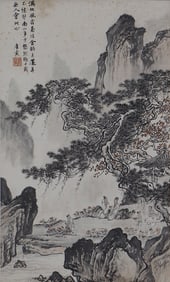 A CHINESE PAINTING OF FIGURAL STORY SIGNED TANGYIN