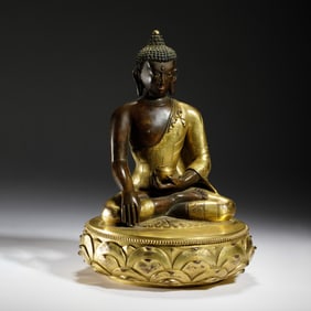 A BRONZE-GILT SHAKYAMUNI ZANABAZAR SCHOOL