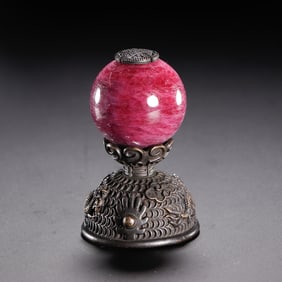 A RUBY LIKE HAT FINIAL