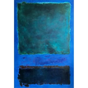 UNTITLED (GREEN, BLUE, BLACK) SIGNED MARK ROTHKO