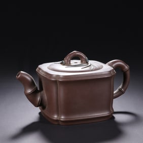 A YIXING GLAZE ZISHA TEAPOT