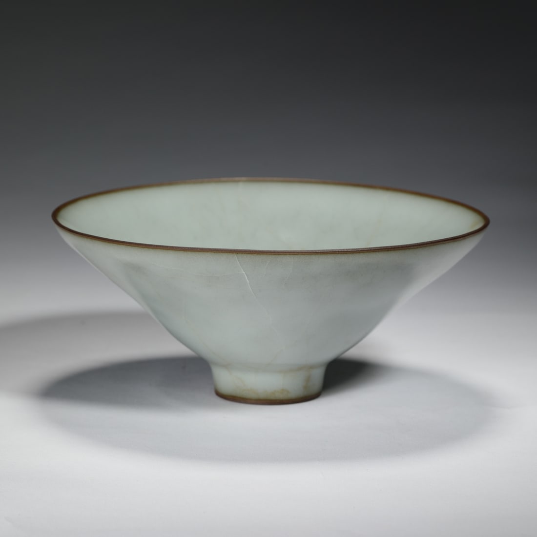 A GUAN-WARE CONICAL TEA BOWL (1 of 6)