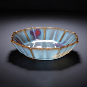 JUN KILN FLOWER-MOUTH PLAT