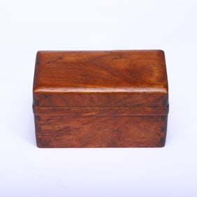 A HUANGHUALI LITERATI BOX WITH COVER