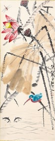 CHINESE INK-AND-COLOR BIRD-AND-FLOWER PAINTING