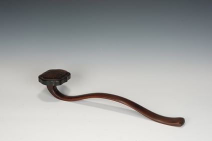A CARVED ROSEWOOD ZITAN RUYI SCEPTER
