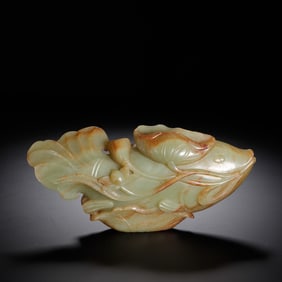JADE FISH WITH LOTUS MOTIFS