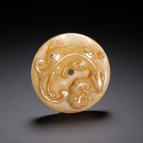 CHINESE JADE CHILONG PLAQUE