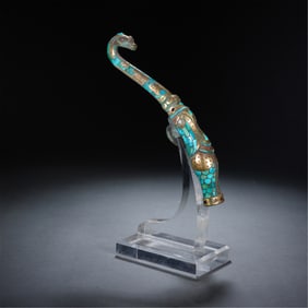 DRAGON-SHAPED BRONZE BELT HOOK