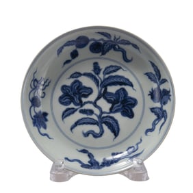 A CHINESE BLUE AND WHITE PORCELAIN DISH