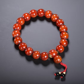 AN AGATE PRAYER BEDS SHOUCHUAN