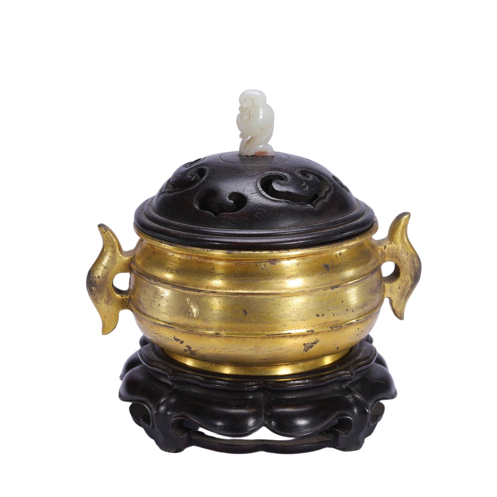A BRONZE-GILT CENSER WITH HANDLES (1 of 9)