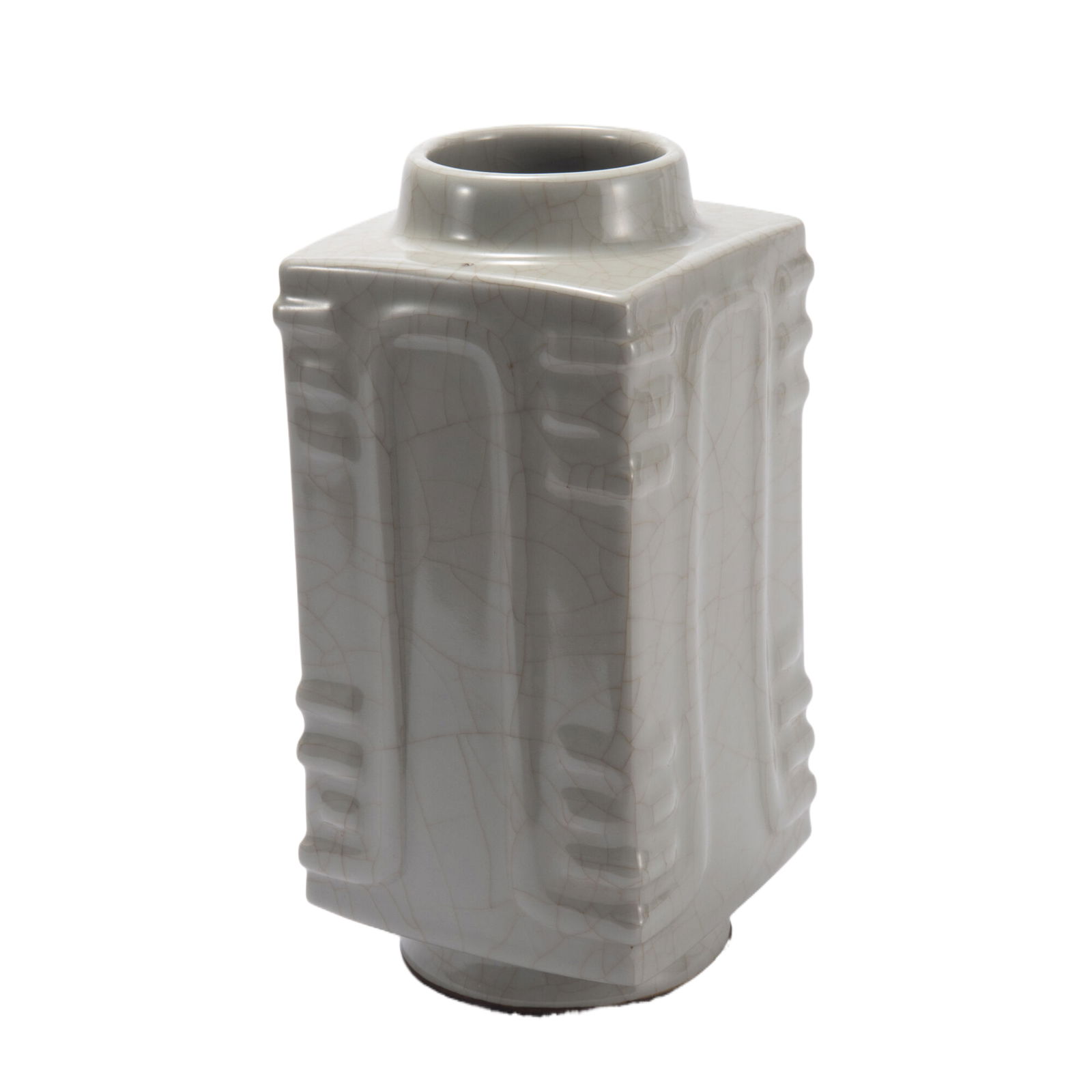 A CHINESE GE-WARE PORCELAIN CONG VASE (1 of 11)